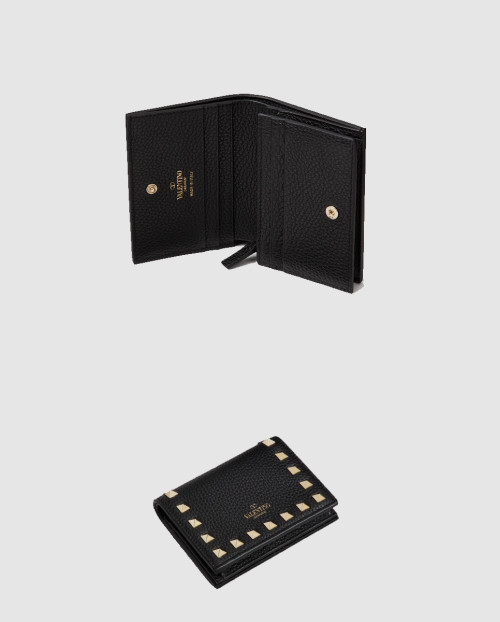 [VALENTINO-발렌티노]락스터드 스탐파 알체 카스프킨 스몰 지갑