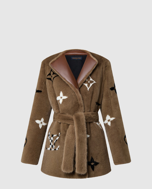 [LOUIS VUITTON-루이비통]모노그램 밍크 랩 코트 1AAG8N