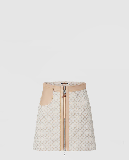 [LOUIS VUITTON-루이비통]레더 액센트 미니 모노그램 스커트 1AGGQF