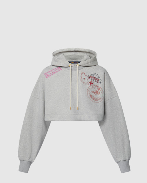 [LOUIS VUITTON-루이비통]트래블 스탬프 크롭드 후디 1AGDAI