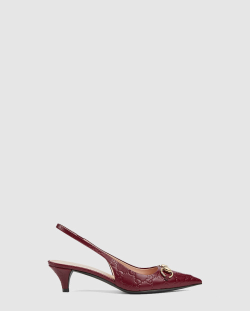 [GUCCI-구찌]홀스빗 슬링백 펌프스 782407