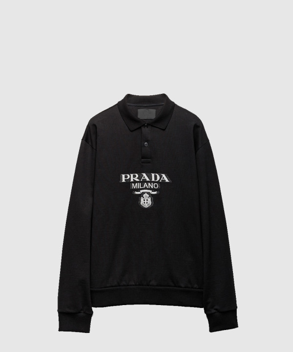 [PRADA-프라다]롱 슬리브 코튼 폴로 셔츠 UJL77B