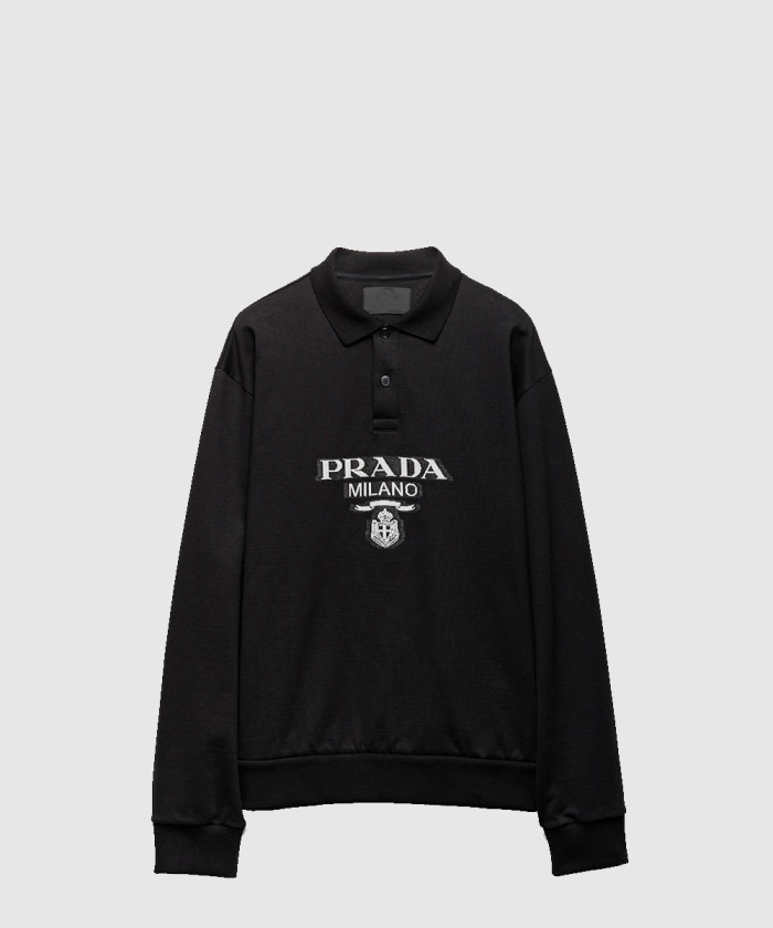 레플리카|이미테이션 prada-프라다롱-슬리브-코튼-폴로-셔츠-ujl77b