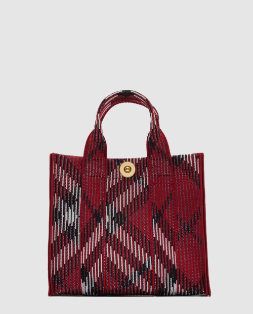 [BURBERRY-버버리]미니 체크 니트 토트 80930721