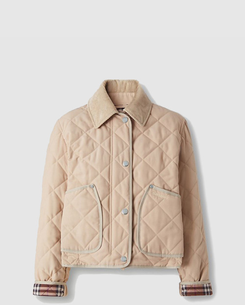 [BURBERRY-버버리]코듀로이 다이아몬드 퀼팅 자켓 80565751