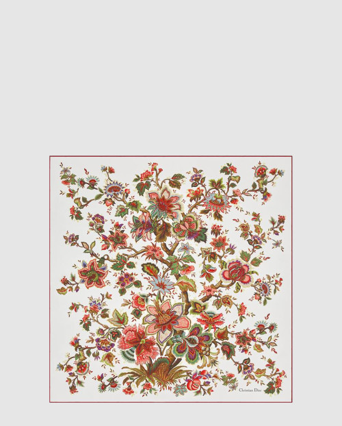 [DIOR-디올]델라 90 스퀘어 알베로 오프 트윌 실크 비타 41FLM