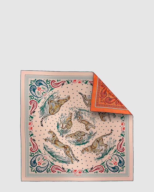 [HERMES-에르메스]Guepards Bandana 더블 페이스 스카프 90