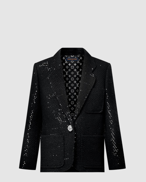 [LOUIS VUITTON-루이비통]시퀸 트위드 프레피 블레이저 1AGAVF