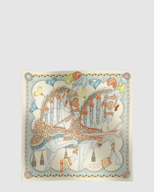 [HERMES-에르메스]Harnais de Coeur 스카프 90