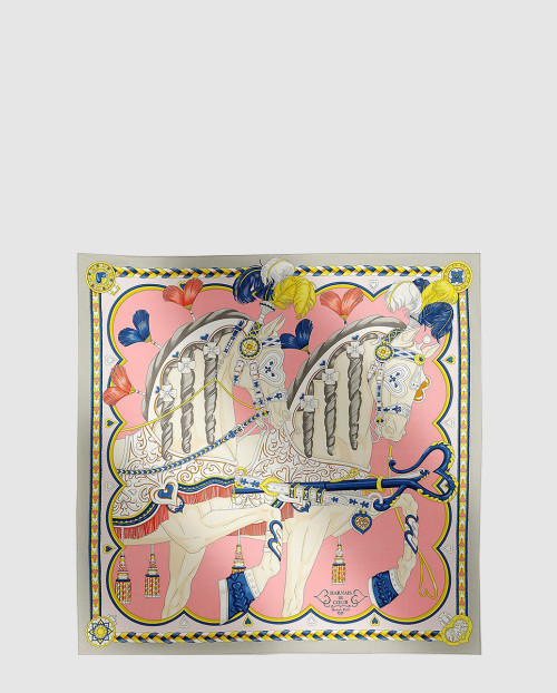 [HERMES-에르메스]Harnais de Coeur 스카프 90