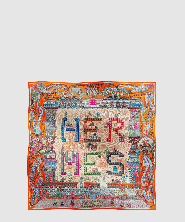 [HERMES-에르메스]Super Silk Quest 스카프 90