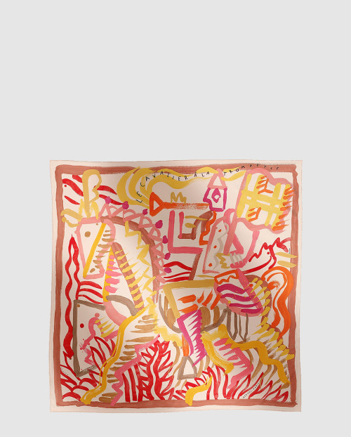 [HERMES-에르메스]Le Cavalier a la Trompette 스카프 90