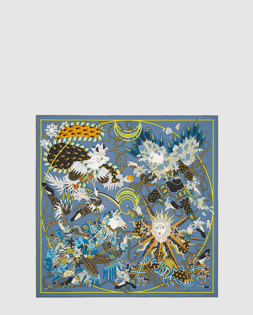 [HERMES-에르메스]Le Sacre des Saisons 90 까레 실크 스카프