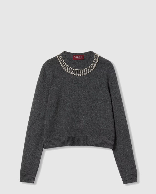 [GUCCI-구찌]울 & 캐시미어 블렌드 탑 ‎807545