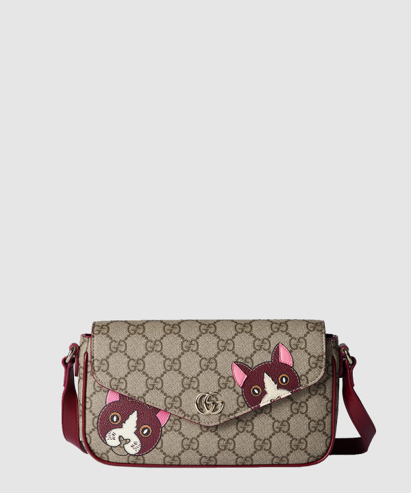 [GUCCI-구찌]고양이 디테일이 돋보이는 GG 미니 숄더백 818764