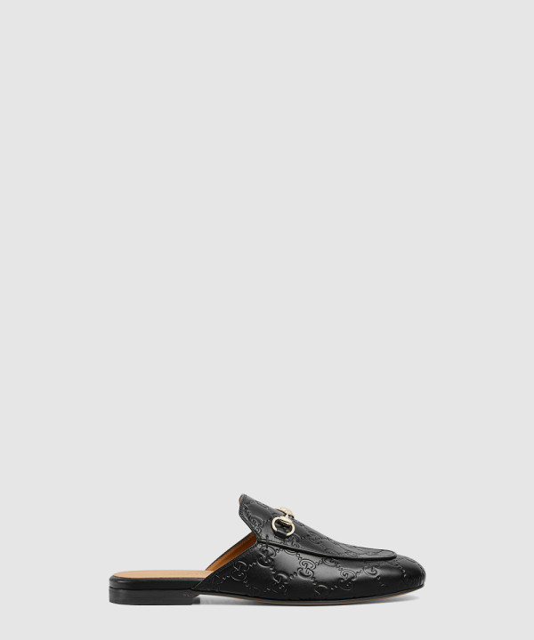 [GUCCI-구찌]GG 레더 홀스빗 슬리퍼 813864