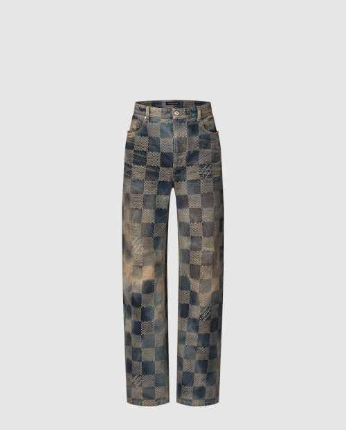 [LOUIS VUITTON-루이비통]다미에 워시드 데님 스케이트 팬츠 1AFX06