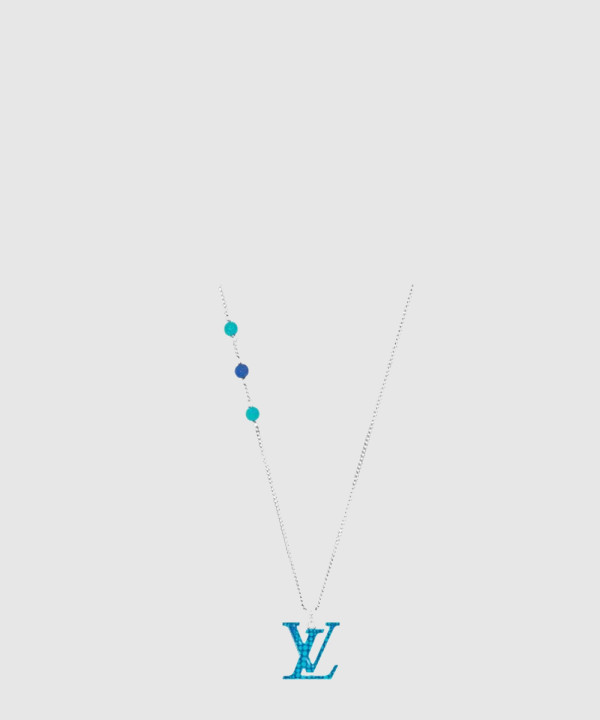 [LOUIS VUITTON-루이비통]펜던트 실버 블루 M01093