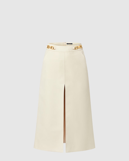 [LOUIS VUITTON-루이비통]체인 디테일 A라인 스커트 1AGNRY