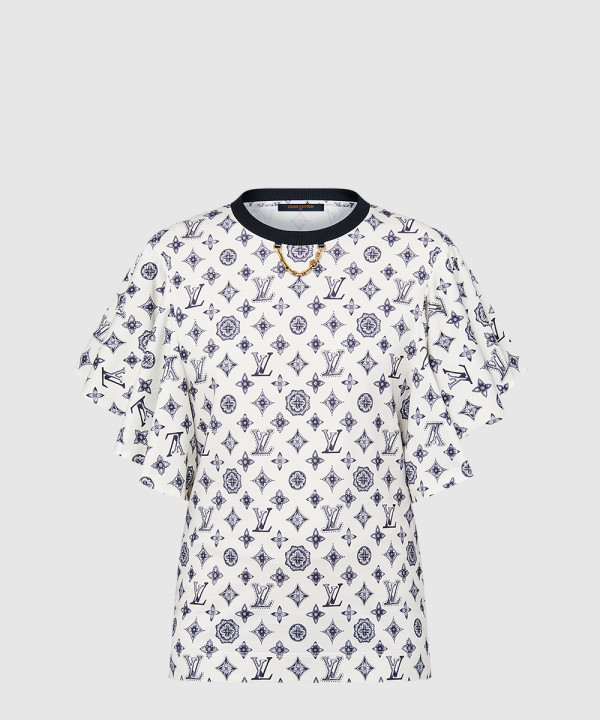 [LOUIS VUITTON-루이비통]모노그램 플라운스 슬리브 티셔츠 1AGQB1