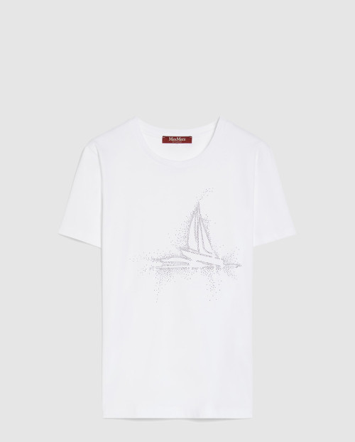 [MAXMARA-막스마라]자수 저지 크루넥 티셔츠