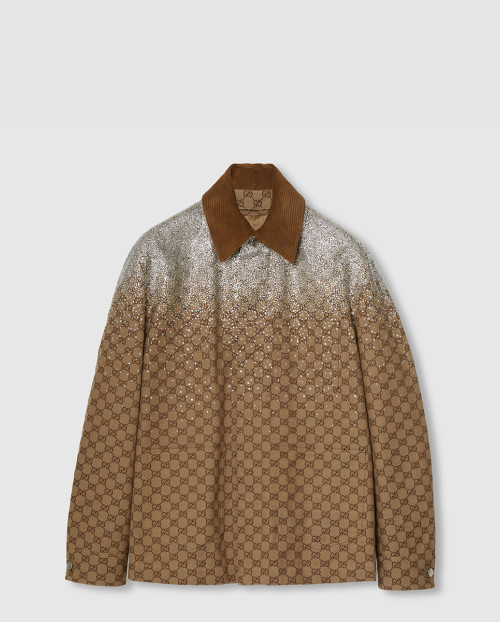 [GUCCI-구찌]엠보싱 캔버스 재킷 크리스털 GG 프린트 813283
