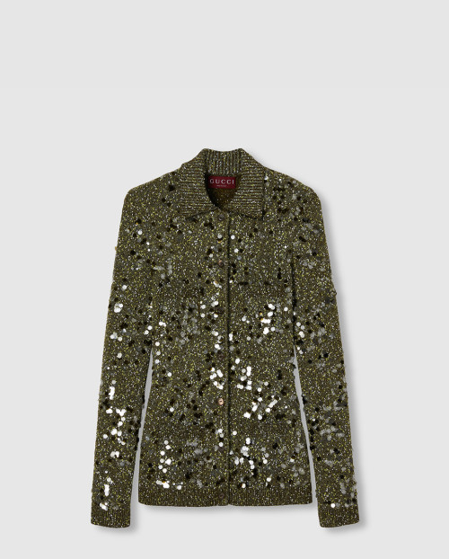 [GUCCI-구찌]트위드 블렌드 폴로 가디건 798149