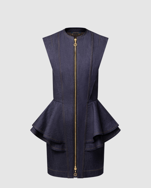 [LOUIS VUITTON-루이비통]데님 플라운스 드레스 1AHGXZ