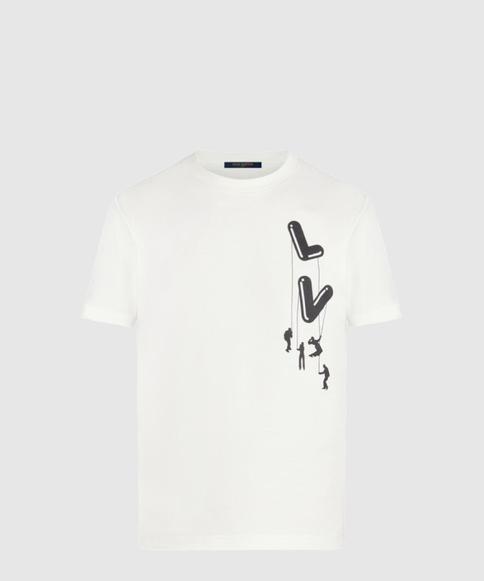 레플리카|이미테이션 louis-vuitton-루이비통플로팅-lv-프린트-티셔츠-1a8p8w