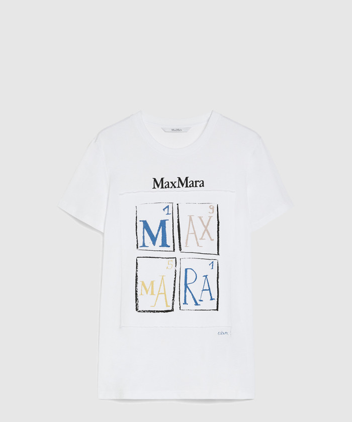 레플리카|이미테이션 maxmara-막스마라프린트-코튼-레귤러-티셔츠