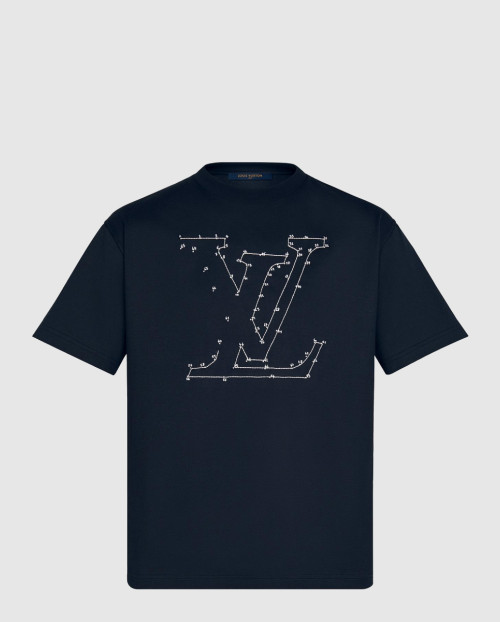 [LOUIS VUITTON-루이비통]스티치 프린트 앤드 엠브로이더드 티셔츠 1A96L0