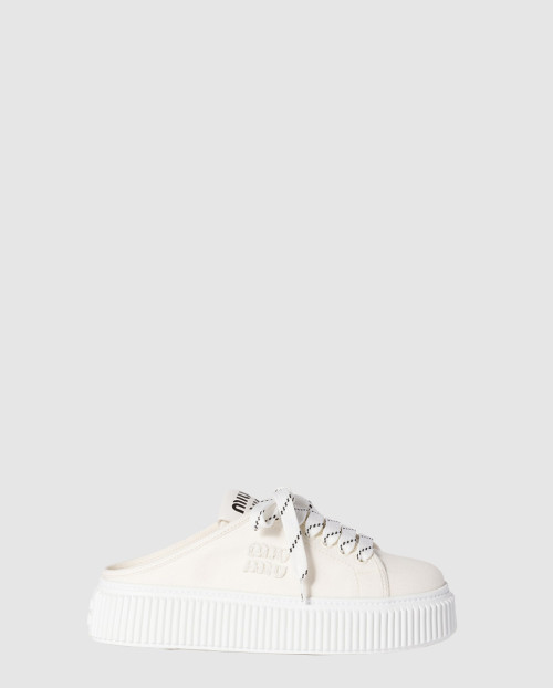 [MIUMIU-미우미우]데님 스니커즈 뮬 5E390E