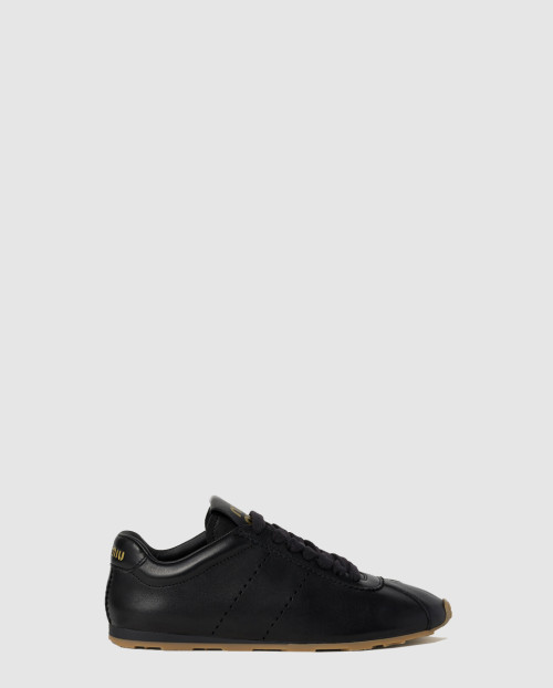 [MIUMIU-미우미우]플룸 나파 가죽 스니커즈 5E114E