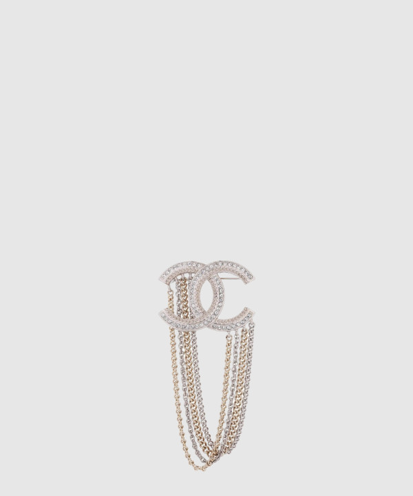 [CHANEL-샤넬]더블 C 로고 브로치 AB6899