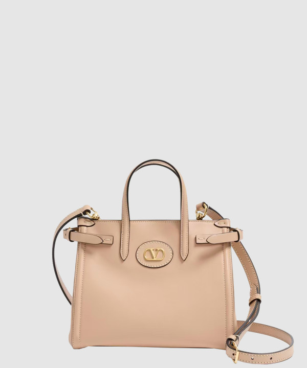 [VALENTINO-발렌티노]가라바니 앙티브 카룽 디테일 캔버스 스몰 쇼퍼백