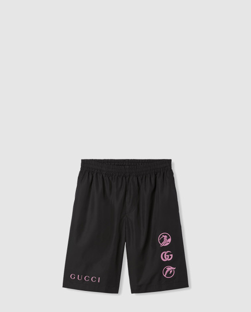 [GUCCI-구찌]프린트 플레인 포플린 쇼츠 824267