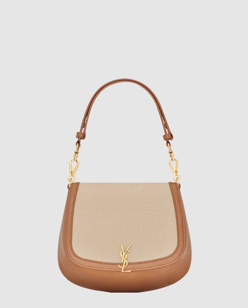 [SAINT LAURENT-생로랑]캔버스 소재 voltaire 탑 핸들백 818896