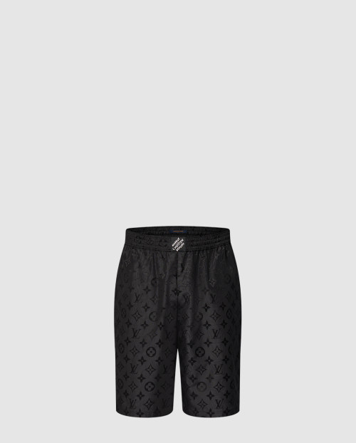 [LOUIS VUITTON-루이비통]모노그램 무아레 자카드 실크 쇼츠 1AGTN4