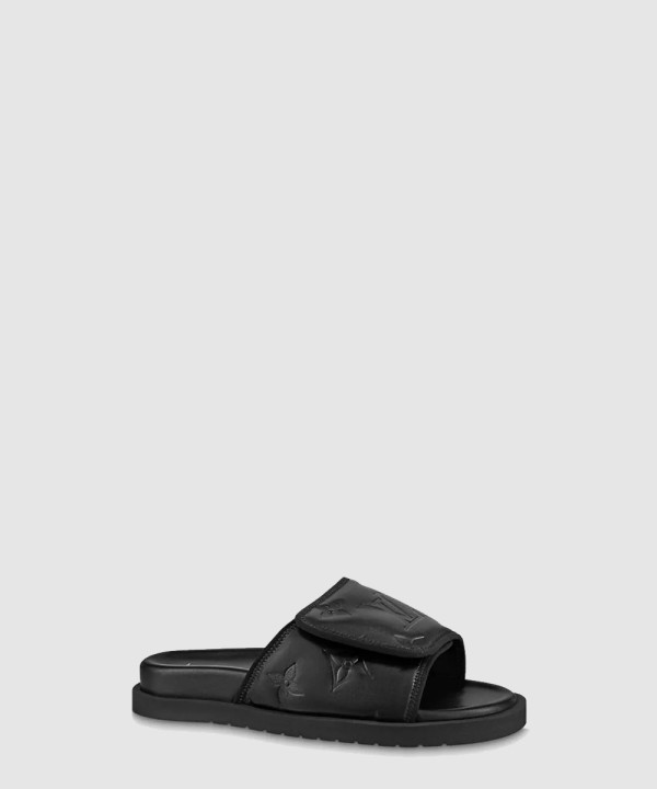 [LOUIS VUITTON-루이비통]벨크로 고무창 일자 슬리퍼 1AA7RV
