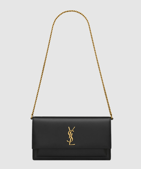 [SAINT LAURENT-생로랑]박스 소재의 sunset 클러치 810997