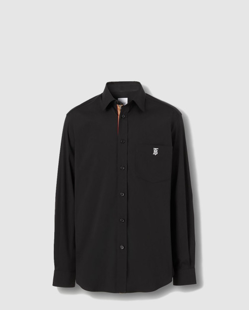 [BURBERRY-버버리]익스클루시브 로고 장식 기능성 코튼 셔츠 80574731