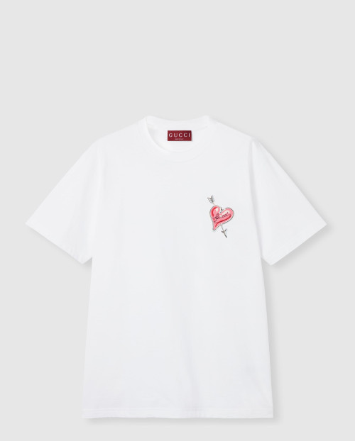 [GUCCI-구찌]패치 코튼 저지 티셔츠 ‎838141