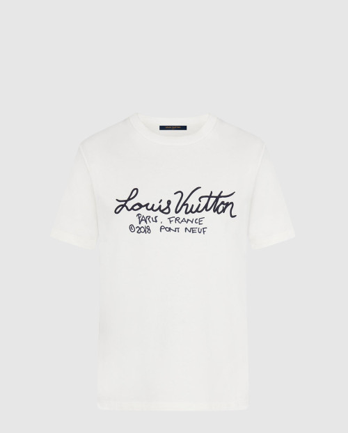 [LOUIS VUITTON-루이비통]프린트와 자수 장식의 티셔츠 1A7XNI