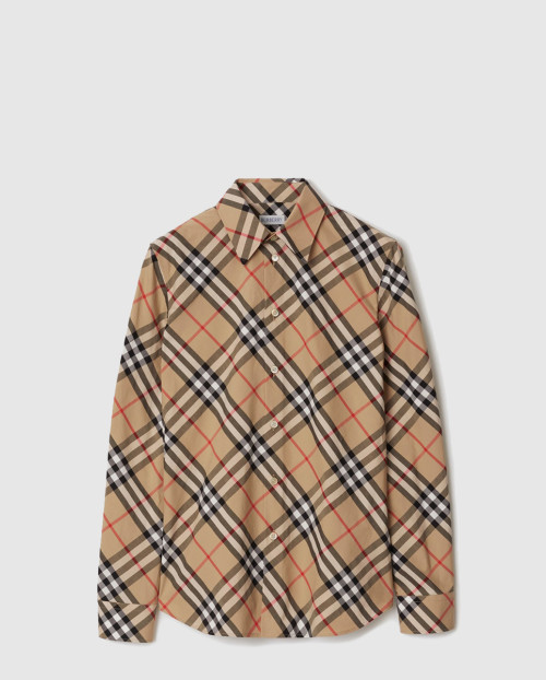 [BURBERRY-버버리]슬림핏 체크 코튼 셔츠 80876291
