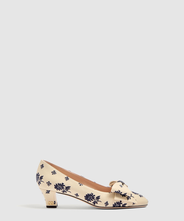 [VALENTINO-발렌티노]실크 플라워 프린트 힐