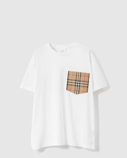 [BURBERRY-버버리]체크 포켓 코튼 티셔츠 80803221