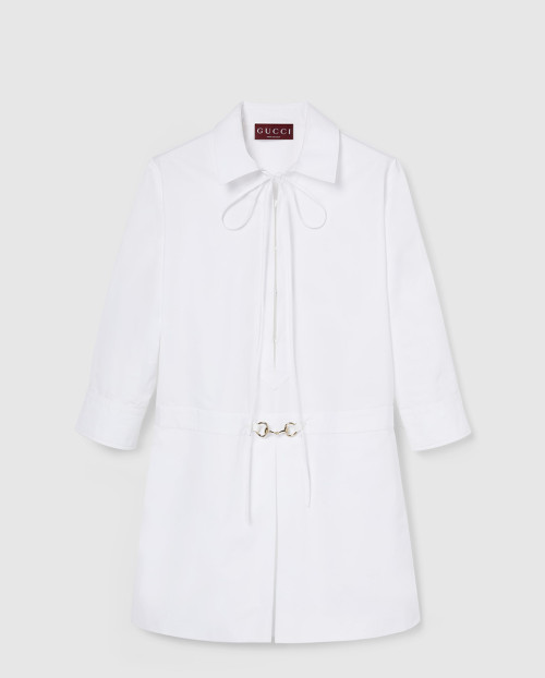 [GUCCI-구찌]홀스빗 코튼 포플린 셔츠 드레스 832066