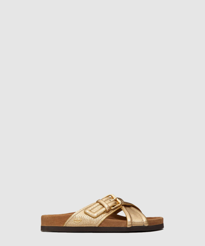 레플리카|이미테이션 valentino-발렌티노크로스-스트랩-가죽-슬리퍼