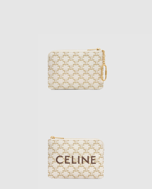 [CELINE-셀린느]동전 지갑  프린트 트리옹프 캔버스 10C662