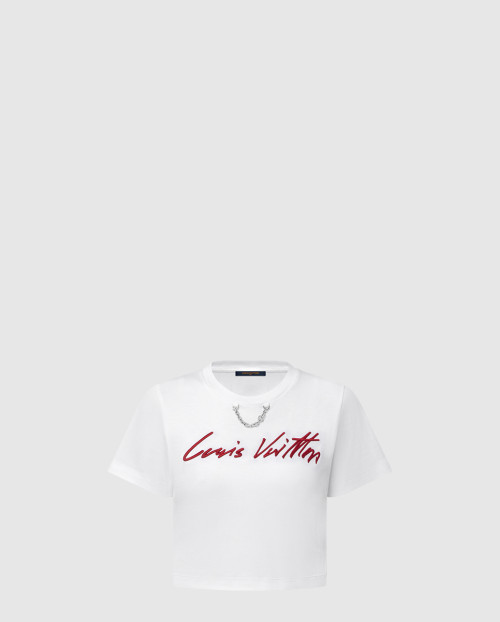 [LOUIS VUITTON-루이비통]커시브 시그니처 크롭 톱 1AHJHS
